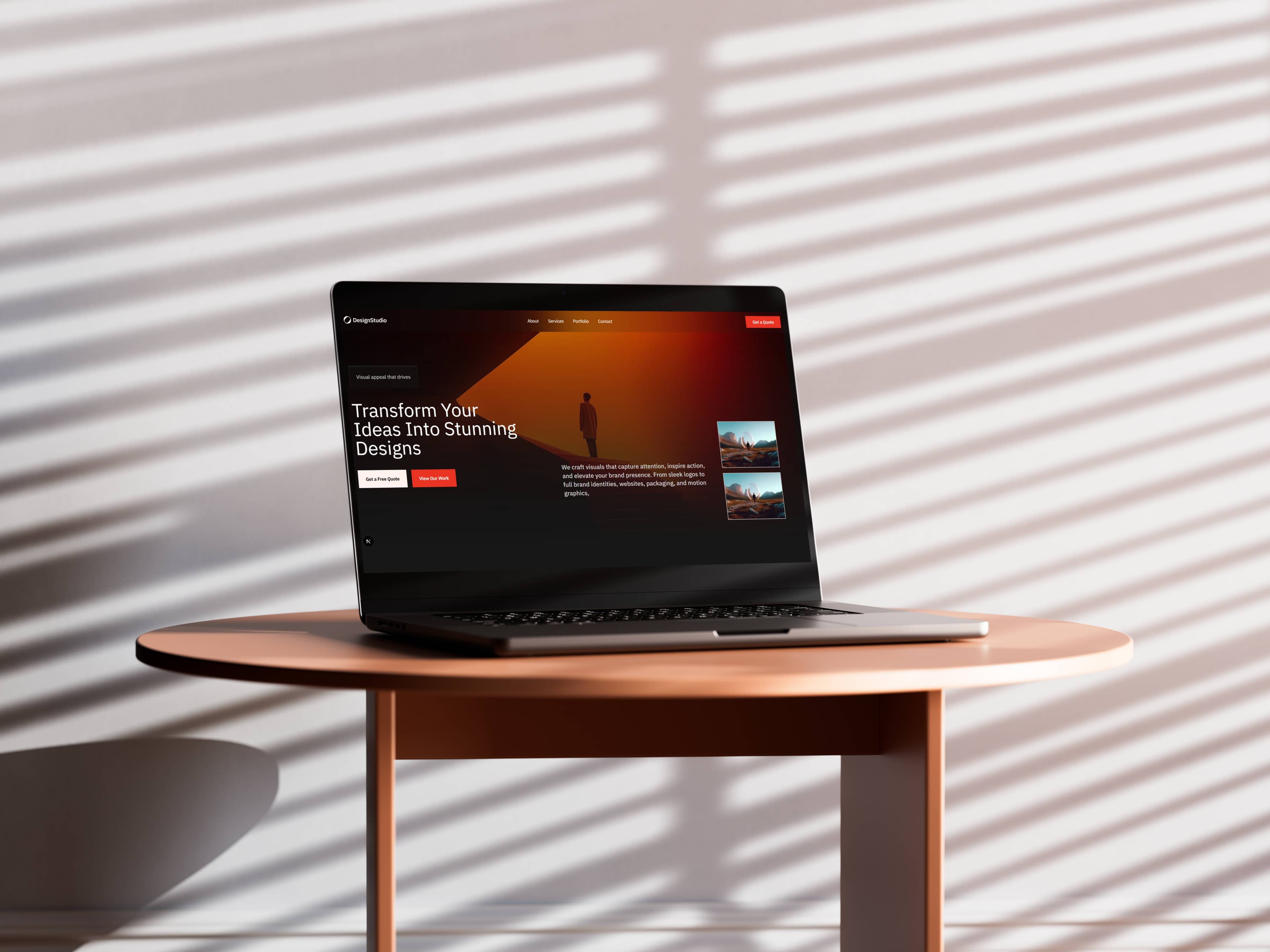 Modern agency landing page